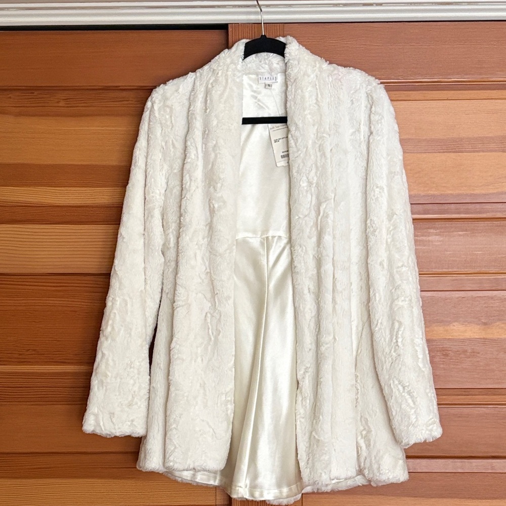 Soft Surroundings Faux Fur Longline Jacket